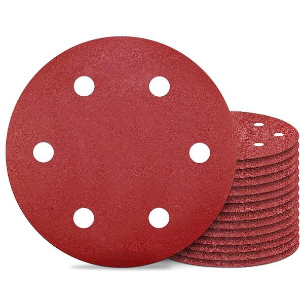 50 X Lixas Disco Grão 9 Polegadas 225Mm 6 Furos Lixadeira - Kaqi Imagem de 50 X Lixas Disco Grão 9 Polegadas 225Mm 6 Furos Lixadeira