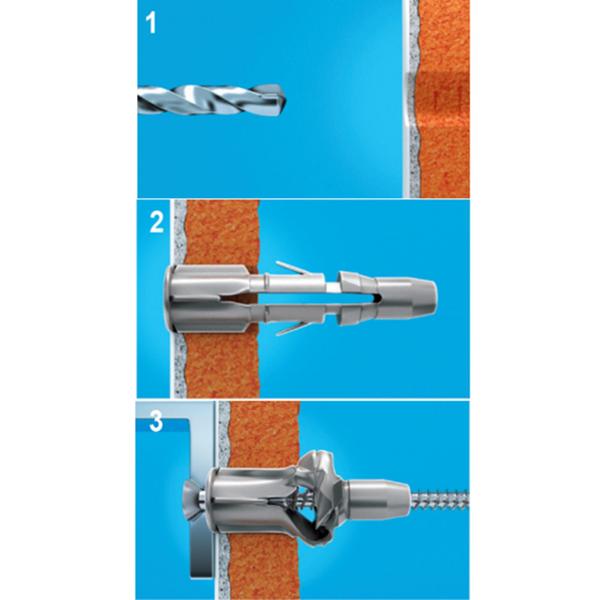 500 Bucha 8mm Tijolo Bloco Parede Oca C/ Aba Sem Parafuso - Sfor Imagem de 500 Bucha 8mm Tijolo Bloco Parede Oca C/ Aba Sem Parafuso