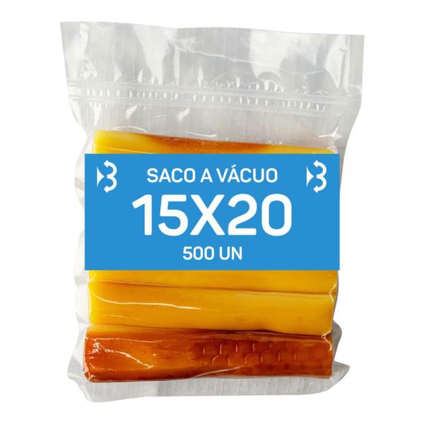 Imagem de 500 Embalagem Nylon Poli 15x20 120 Micras P Seladora a Vacuo