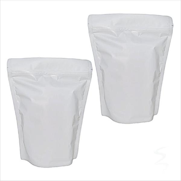 Imagem de 500 Embalagens Sacos Stand Up Pouch Branco Fosco Fecho Zip 21x28