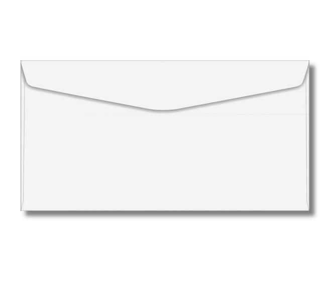 Imagem de 500 Envelopes Carta Oficio 114x229mm Branco Liso 63g