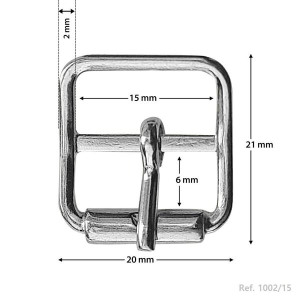 Imagem de 500 Fivelas De Metal 15mm Para Moda Mochilas Cintos Artesanato 1002