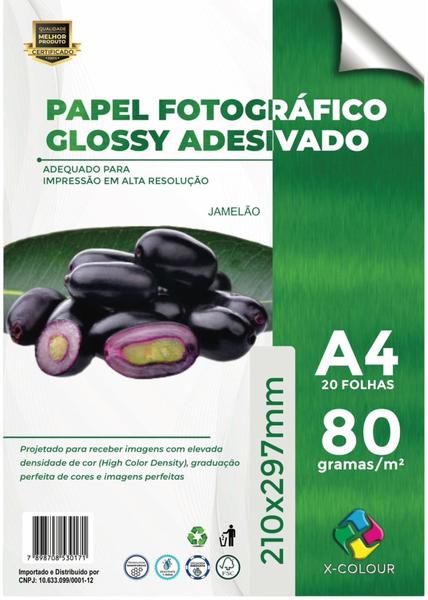 Imagem de 500  Folhas papel fotográfico adesivo 80gr A4 x-colour