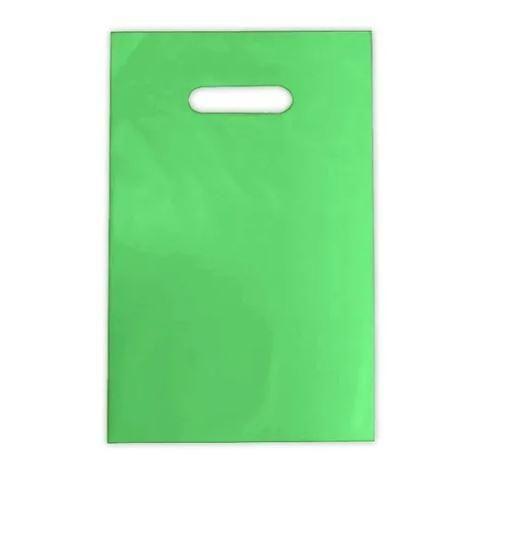 Imagem de 500 Sacolas Plásticas Verde Com Alça Boca De Palhaço 20X30