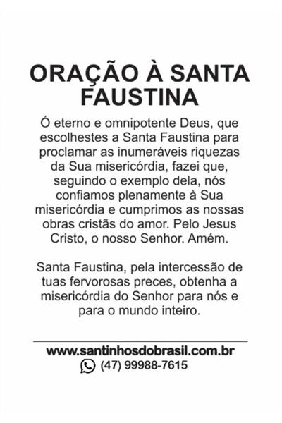 Imagem de 500 Santinho Santa Faustina (oração no verso) - 7x10 cm