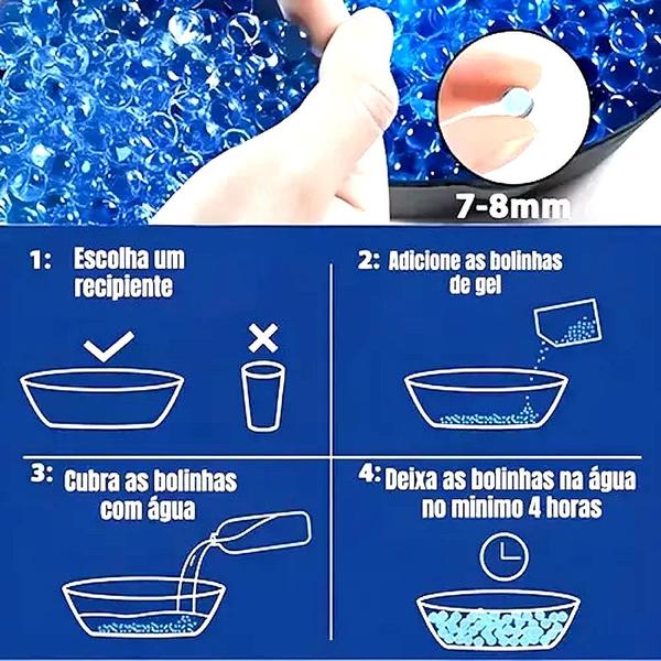 5000 Bolinhas de Gel Reposição de Pistolas e Arminhas Orbeez - Yara Imagem de 5000 Bolinhas de Gel Reposição de Pistolas e Arminhas Orbeez