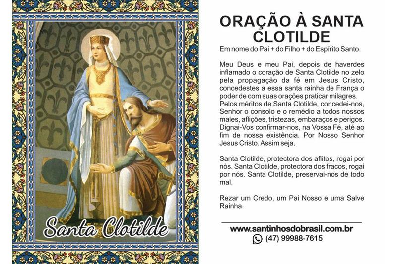 Imagem de 5000 Santinho Santa Clotilde (oração no verso) - 7x10 cm