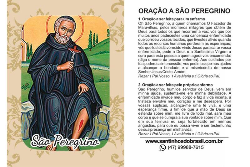 5000 Santinho São Peregrino (oração no verso) - 7x10 cm - Santinhos do Brasil Imagem de 5000 Santinho São Peregrino (oração no verso) - 7x10 cm