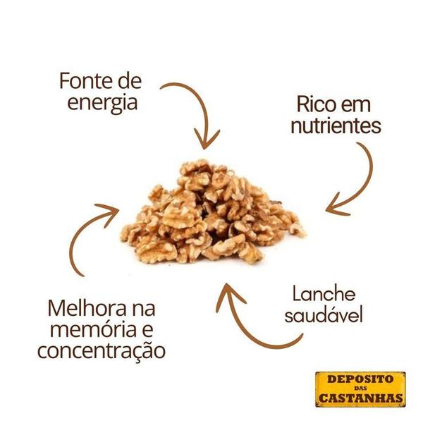 Imagem de 500g Nozes Quartz/ Inteira Snack Saboroso Saudável Dieta