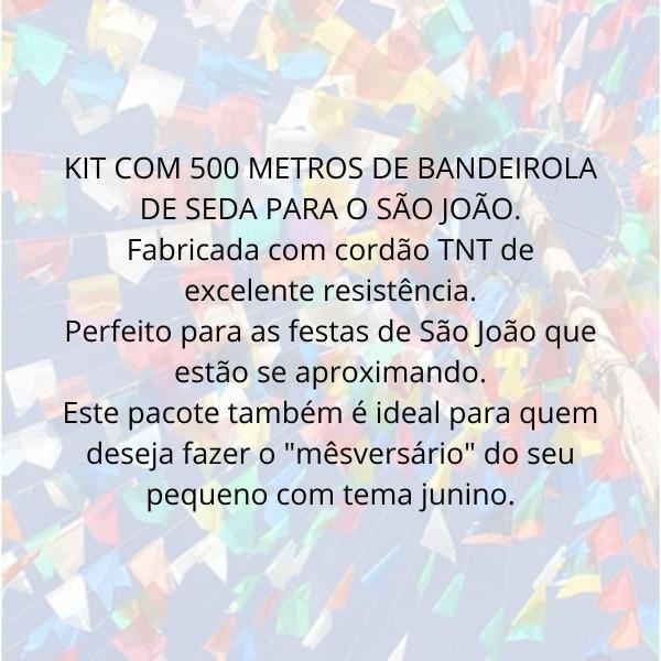 Imagem de 500M De Bandeirinha Em Papel Seda Resistentes Coloridas