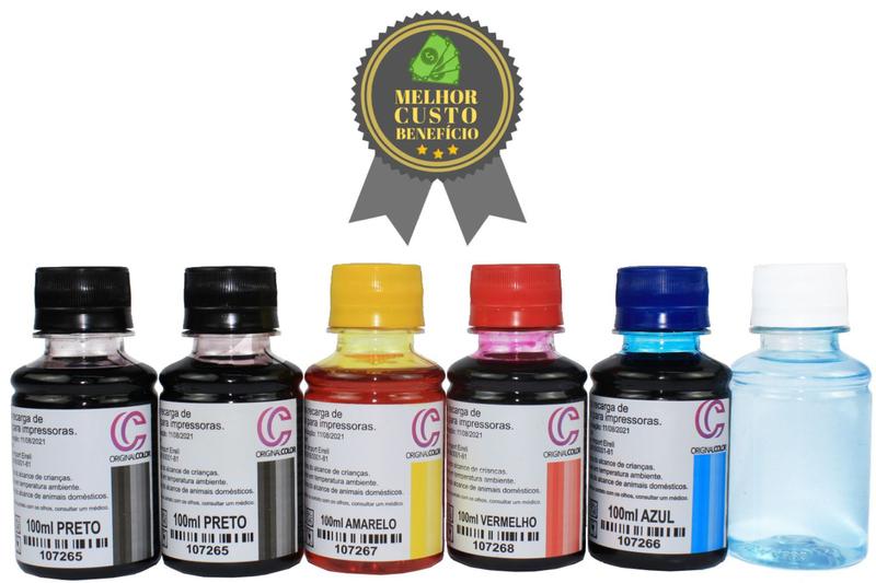 Imagem de 500Ml de Tinta para Recarga de Cartuchos 122 Black e Color