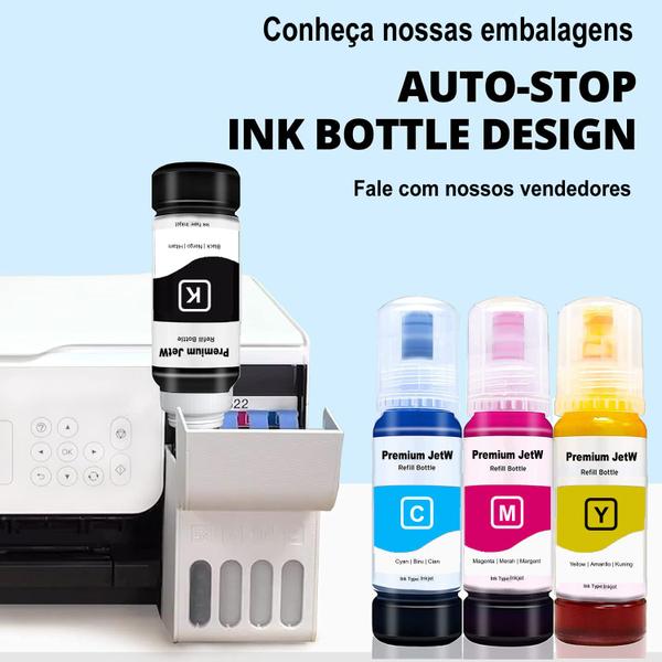 500ml Tinta EPS T544 L3250 L3150 L3210 L3110 L5190 L5290 L1210 L1250 L5590 544 - Jetw Imagem de 500ml Tinta EPS T544 L3250 L3150 L3210 L3110 L5190 L5290 L1210 L1250 L5590 544