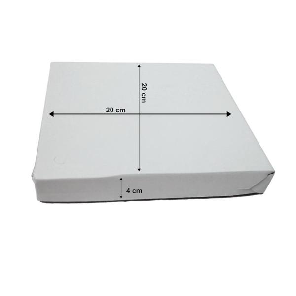 Imagem de 50und Caixa para Doces e Salgados 20cm Quadrada Branca Caixa Delivery