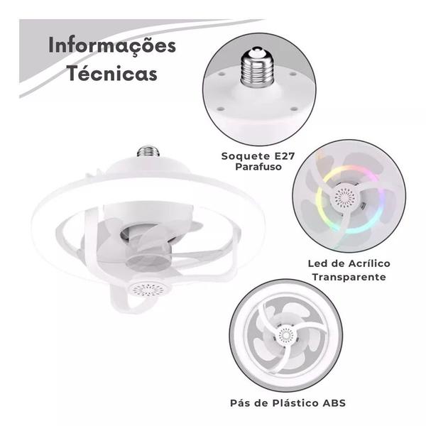 Imagem de 50W e Rotação 360: Ventilador de Teto Ideal para Seu Lar!