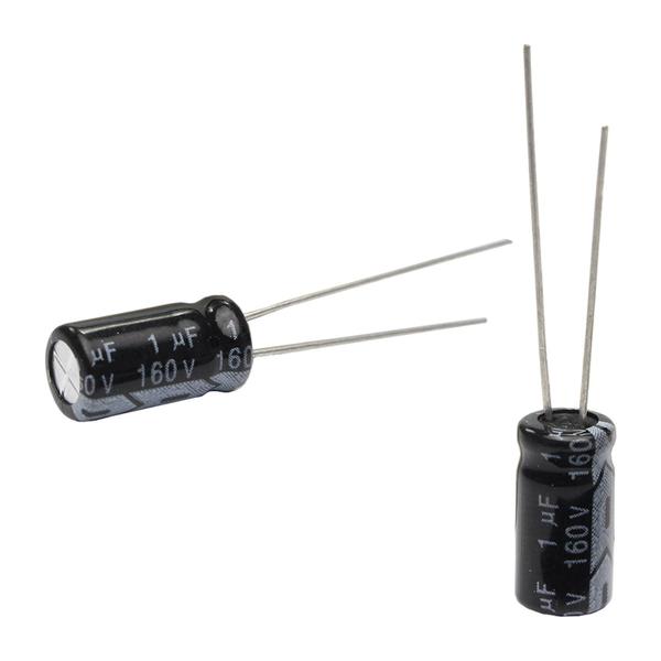 Imagem de 50x Capacitor Eletrolítico 1uf x 160v 105º - kit c/50 peças