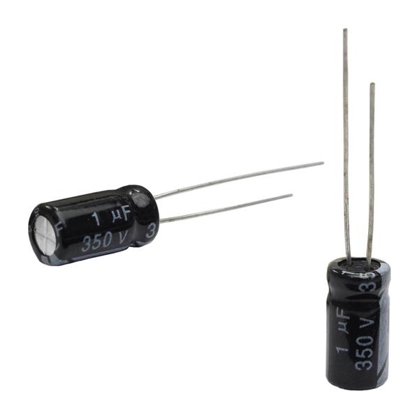 Imagem de 50x Capacitor Eletrolítico 1uf x 350v 105º - kit c/50 peças