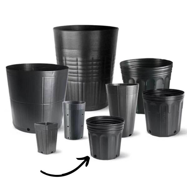 Imagem de 50X Embalagem Para Muda Sem Alça (2,8L) Preto NUTRIPLAST