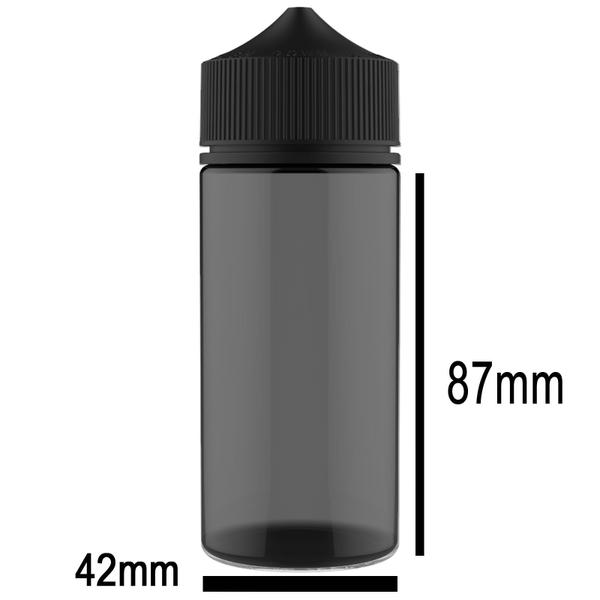 Imagem de 50x Frascos Unicorn 120ml Fumê Pet chubby viagem alcool líquido