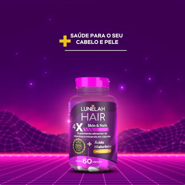 Imagem de 50x LUNELAH CABELO PELE E UNHAS + ACIDO HIALURONICO 60CAPS