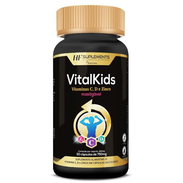 Imagem de 50x vitalkids vitamina c d zinco infantil 30caps mastigavel