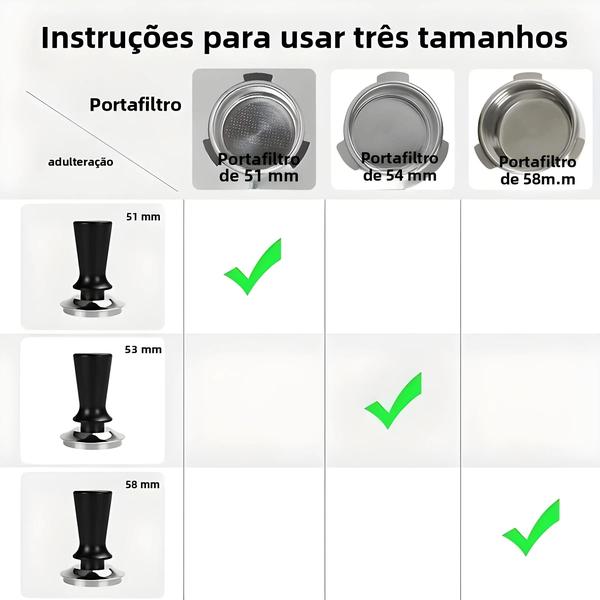 Imagem de 51mm 53mm 58mm Calcadeira De Café Para Delonghi Breville Espresso Portátil Distribuidor De Pressão