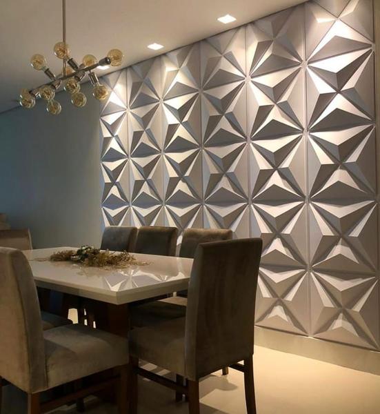 Imagem de 52 Placas Revestimento 3d Decorativo Parede 50x50cm Estrelar Quarto Adulto Bebe Aconcegante Painel Casa Lar Luxo