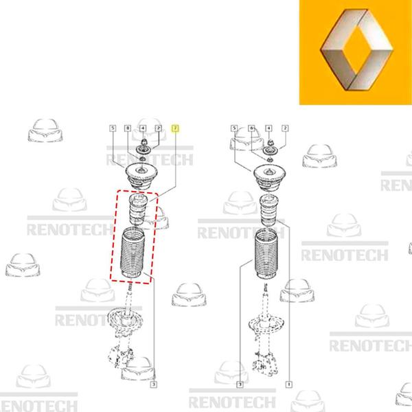 Imagem de 540500011r - batente interno + coifa do amortecedor dianteiro - 2.3 16v m9t - acima 2013 - master iii