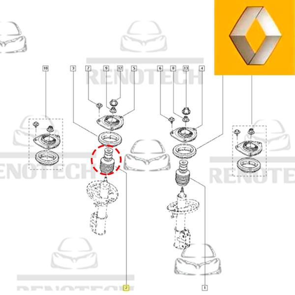 Imagem de 540500016r - batente coifa do amortecedor dianteiro - motores - 1.6 16v k4m / 2.0 16v m4r-f4r - a partir de 2011 - fluence