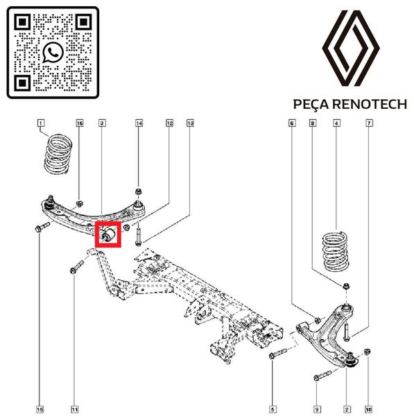 Imagem de 545005235r - kit com 2 buchas da bandeja traseira - motor 1.0 12v b4d - 2016 em diante - kwid