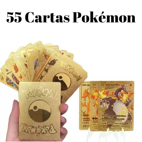 Imagem de 55  Cartas Pokemon Folha De Ouro Edição Limitada Sem Repetiç