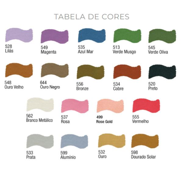 Imagem de 598  tinta metal colors acrilex - dourado solar - 37ml