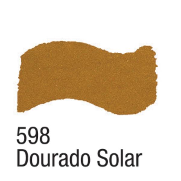 Imagem de 598  tinta metal colors acrilex - dourado solar - 37ml