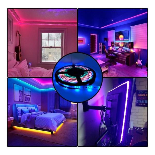 Imagem de 5M Fita Led Strip Led 5050 Rgb Quarto Sala Festa Bluetooth