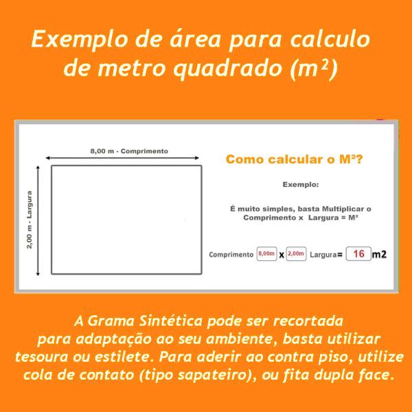 Imagem de 5m² Tapete Grama Sintetica Decorativa Artificial 2m x 50cm