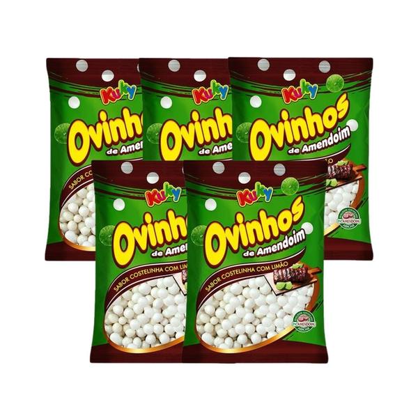 5un Ovinhos de Amendoim Sabor Costelinha com Limão 1kg Kuky Imagem de 5un Ovinhos de Amendoim Sabor Costelinha com Limão 1kg Kuky