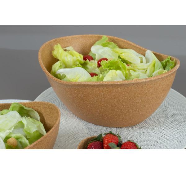 Imagem de 5un Tigela saladeira bowl oval  1,9lt marrom claro