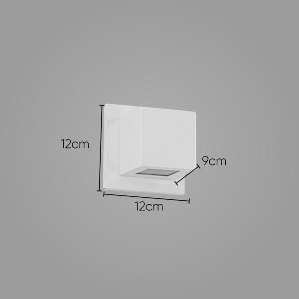 Imagem de 5x Arandela Box Cubo Pequena 1 Facho BRANCO Parede Muro St1319