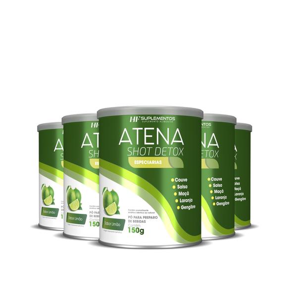 Imagem de 5X Atena Shot Detox Sabor Limão Hf Suplementos