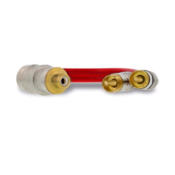 Imagem de 5x Cabo Y Prime Metal 5mm 2 Machos 1 Femea Vermelho RCA