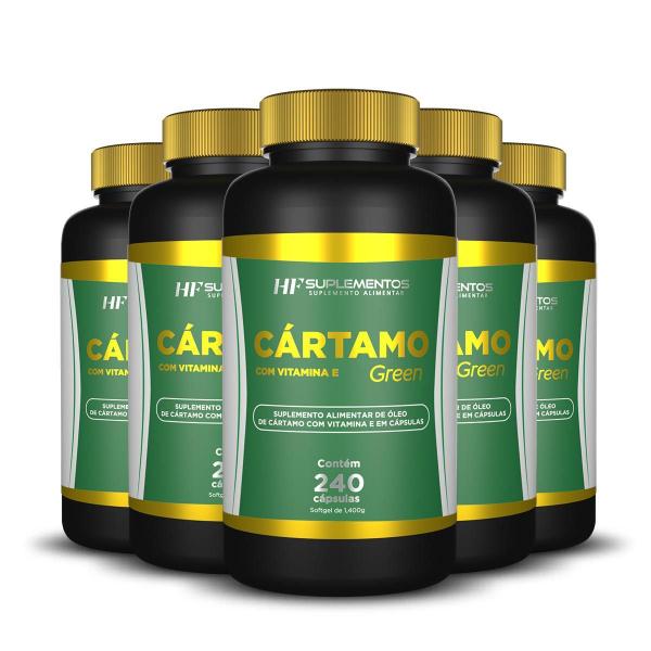 5X Cartamo Com Vitamina E 240 Capsulas Hf Suplementos - HF Suplements Imagem de 5X Cartamo Com Vitamina E 240 Capsulas Hf Suplementos