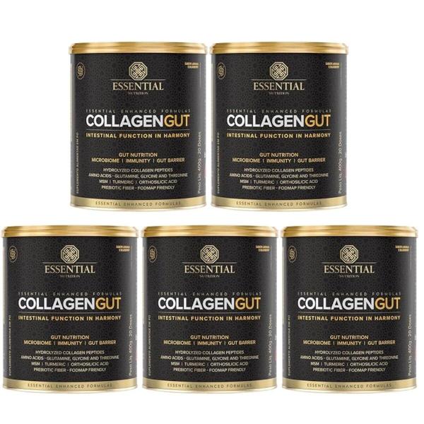 Imagem de 5x Collagen Gut Laranja e Blueberry Essential Nutrition 400g