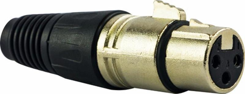 Imagem de 5X Conector Xlr Fêmea Para 3 Pinos Resistente Tipo Neutrik