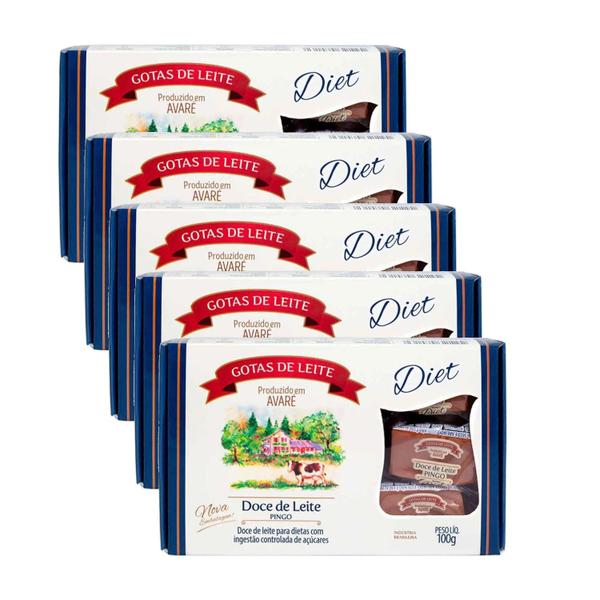 5x Doce de Leite Diet GOTAS DE LEITE Avaré 100g Imagem de 5x Doce de Leite Diet GOTAS DE LEITE Avaré 100g