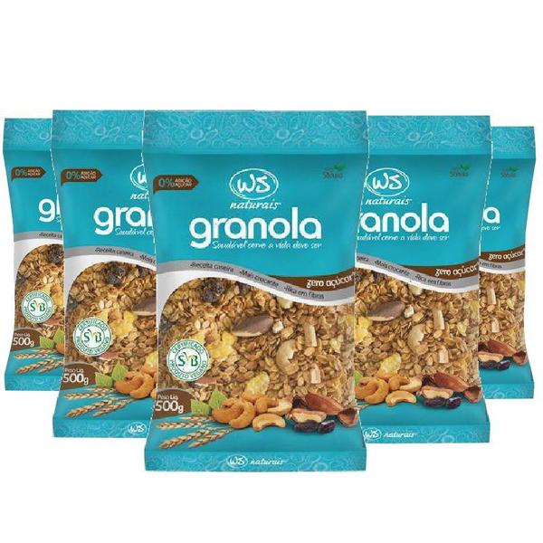 5x Granola Zero WS NATURAIS 500g Imagem de 5x Granola Zero WS NATURAIS 500g