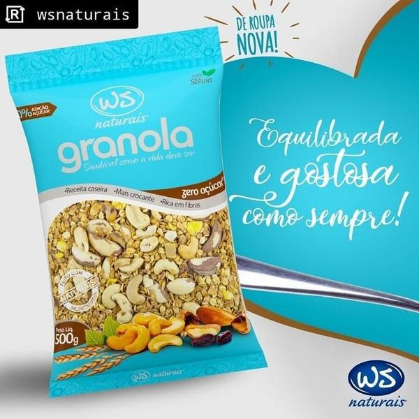 5x Granola Zero WS NATURAIS 500g Imagem de 5x Granola Zero WS NATURAIS 500g
