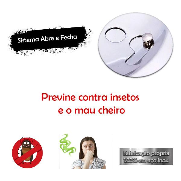 Imagem de 5x Grelhas Redondas 100mm P/ Ralo Inox Anti Odor GR1005