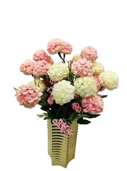 Imagem de 5x Hortênsias Pequena Artificial Buque Com 35 Flores Total