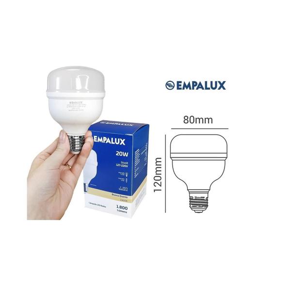 Imagem de 5X Lâmpada Bulbo Led 20W 2400K E27 Bivolt Empalux Al20622