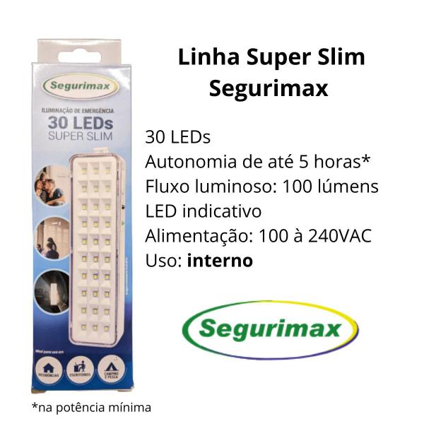 Imagem de 5x Luminaria emergência alto brilho recarregável 110/220V