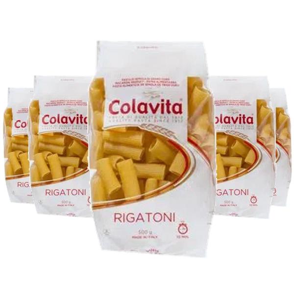 Imagem de 5X Macarrão Rigatoni Colavita Grano Duro 500G